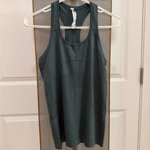 Lululemon Seamless Racerback Tank Top Green Size 6 Run Swiftly Style